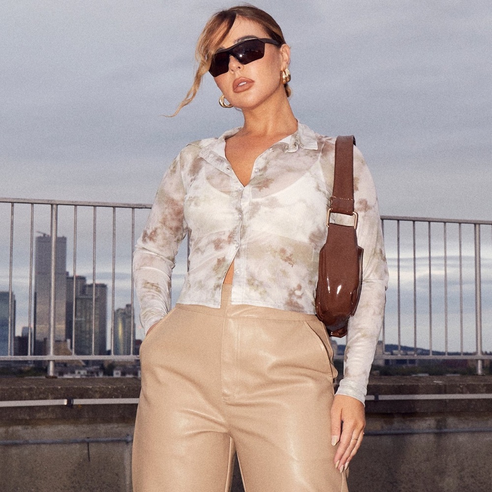 Motel Rocks Kelly Shirt in Mesh Sage Smoke